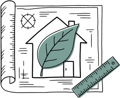 Illustration Conception et construction de bâtiments durables