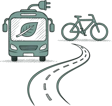 Illustration Développement de moyens de transport plus propres